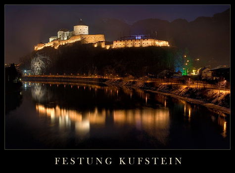 Festung Kufstein bei Nacht