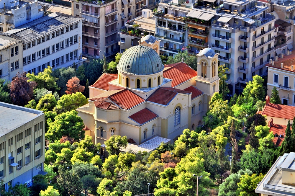 Kirche Ieros Naos Agiou Nikolaou Pefkakion / Athen