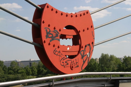 Detail Fußgängerbrück Donauinsel