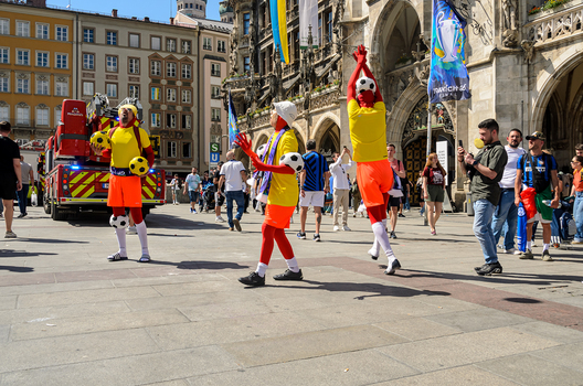 Marienplatz am Finaltag in München