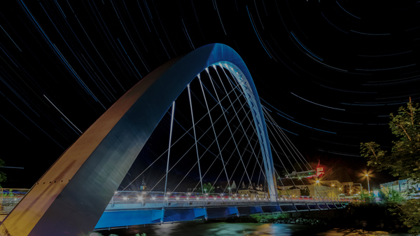 Stars walking over the bridge