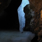 Eiszapfen in der Obstanser Eishöhle