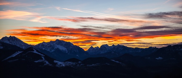Abendrot über dem Hohen Göll
