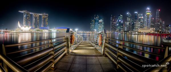 Singapur Bayside Skyline
