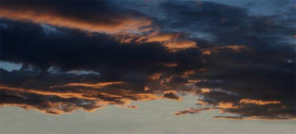 glühende Wolken ...