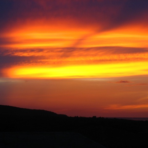 Feuriger Sonnenuntergang